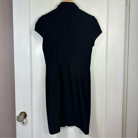 Vintage 90's Basics Moto Zip  Up Collared Mini Dress - Picture 2 of 8